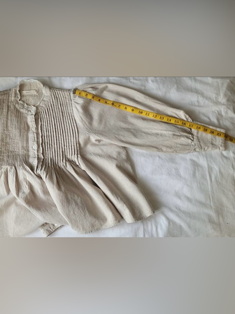 Vintage Mani Linen Peasant Top Size M - Picture 10 of 10